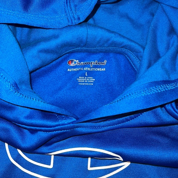 Champion Youth L Blue Performance Hoodie-NWOT - Picture 3 of 5